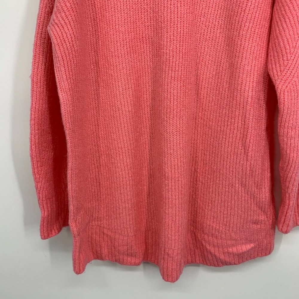 Old Navy Sweater Pink Tunic Slouchy Turtleneck Ribbed Pullover Knit - Picture 10 of 10